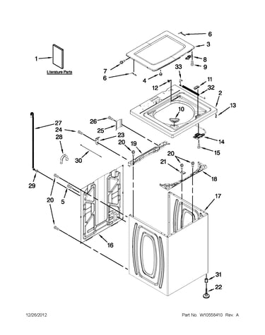 Top and cabinet parts