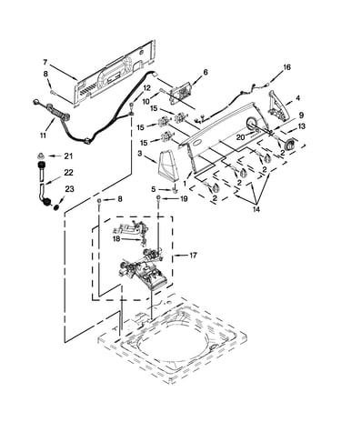Controls and water inlet parts