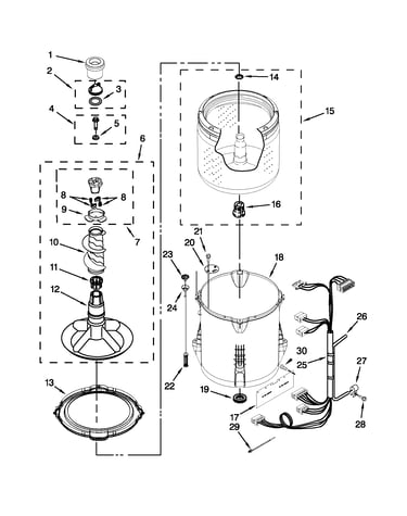 Basket and tub parts
