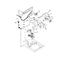 Whirlpool 7MWTW1502AW2 controls and water inlet parts diagram