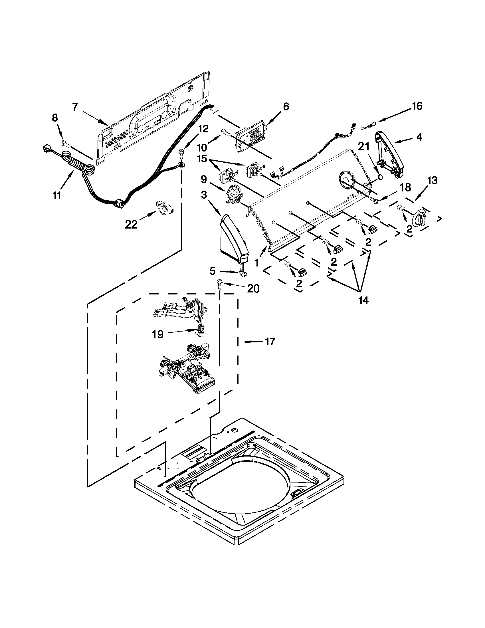 CONTROLS AND WATER INLET PARTS