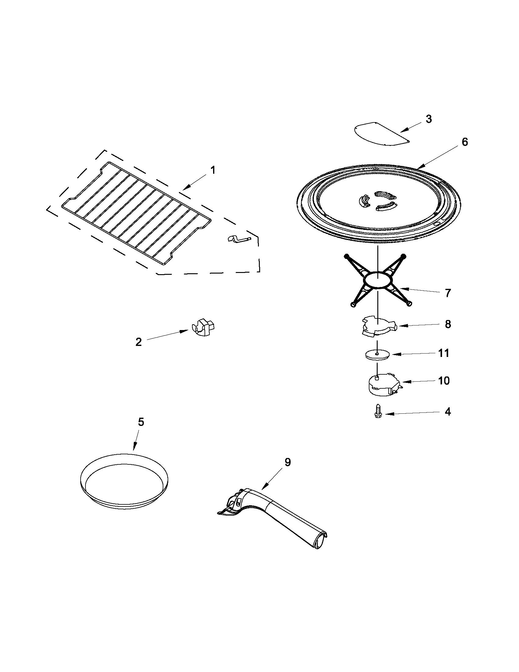 Rack and turntable parts