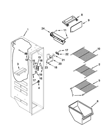 Freezer liner parts