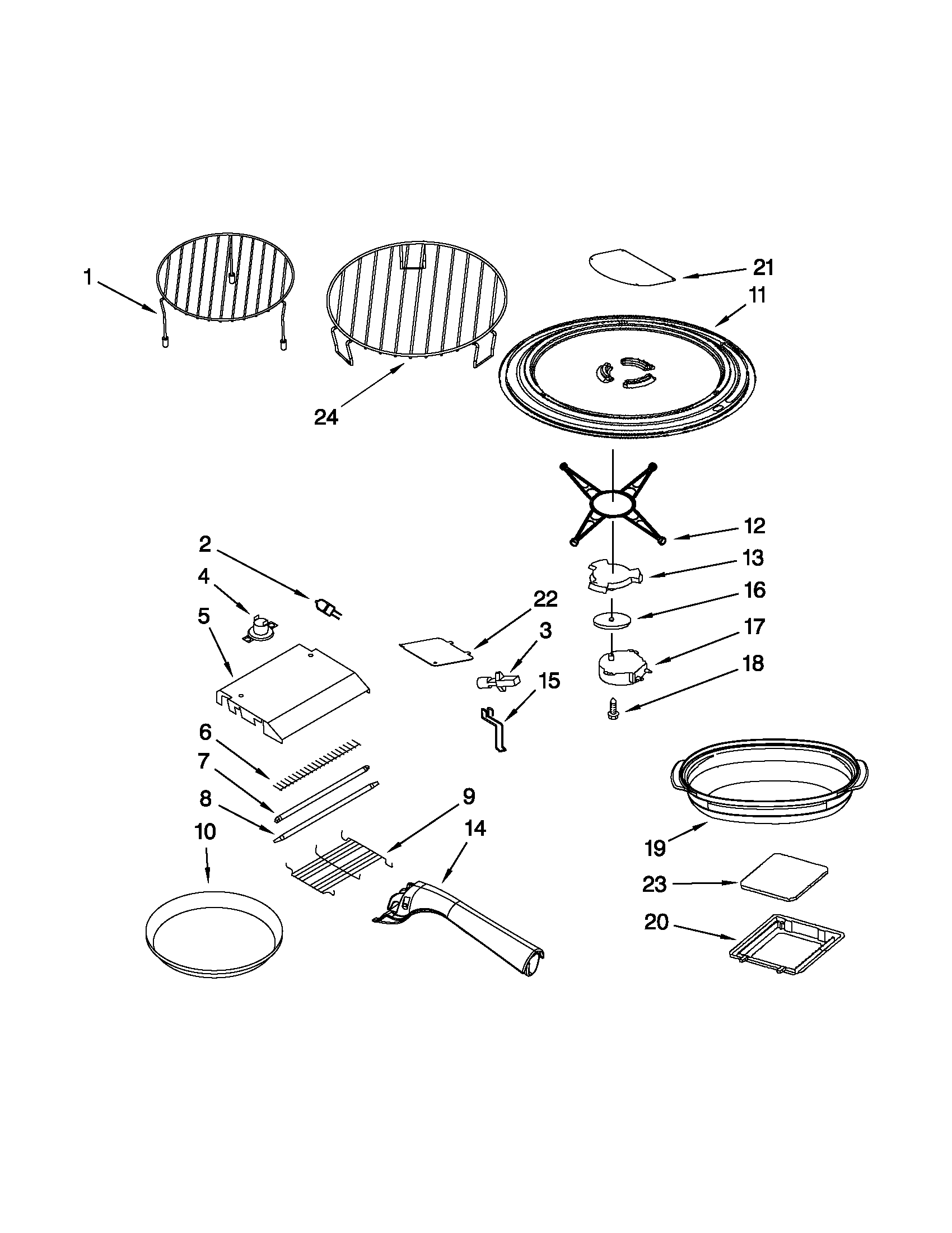 Rack and turntable parts