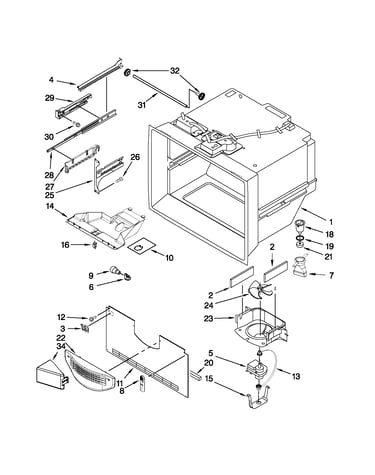 Freezer liner parts