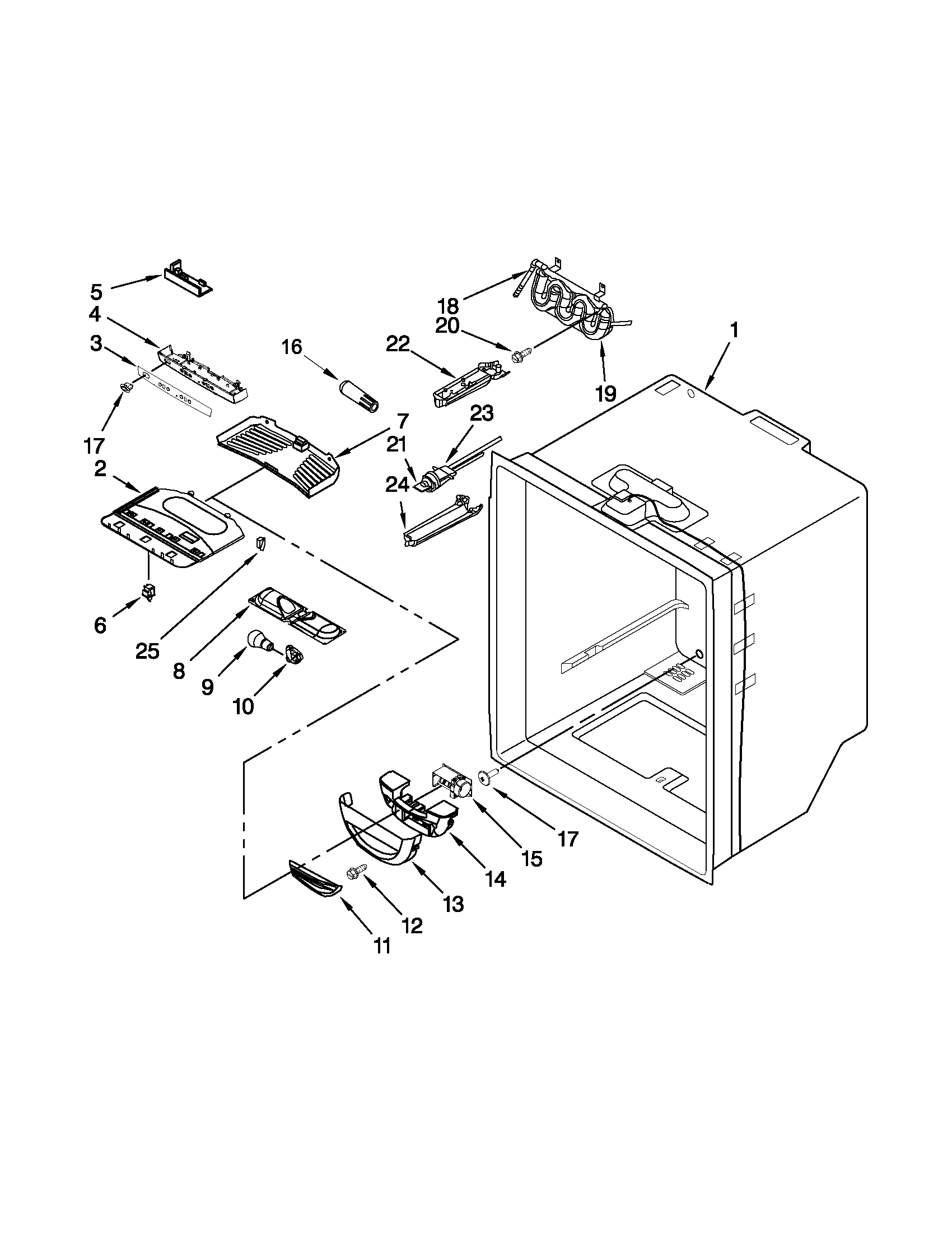 REFRIGERATOR LINER PARTS