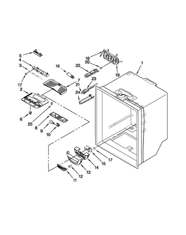 Refrigerator liner parts