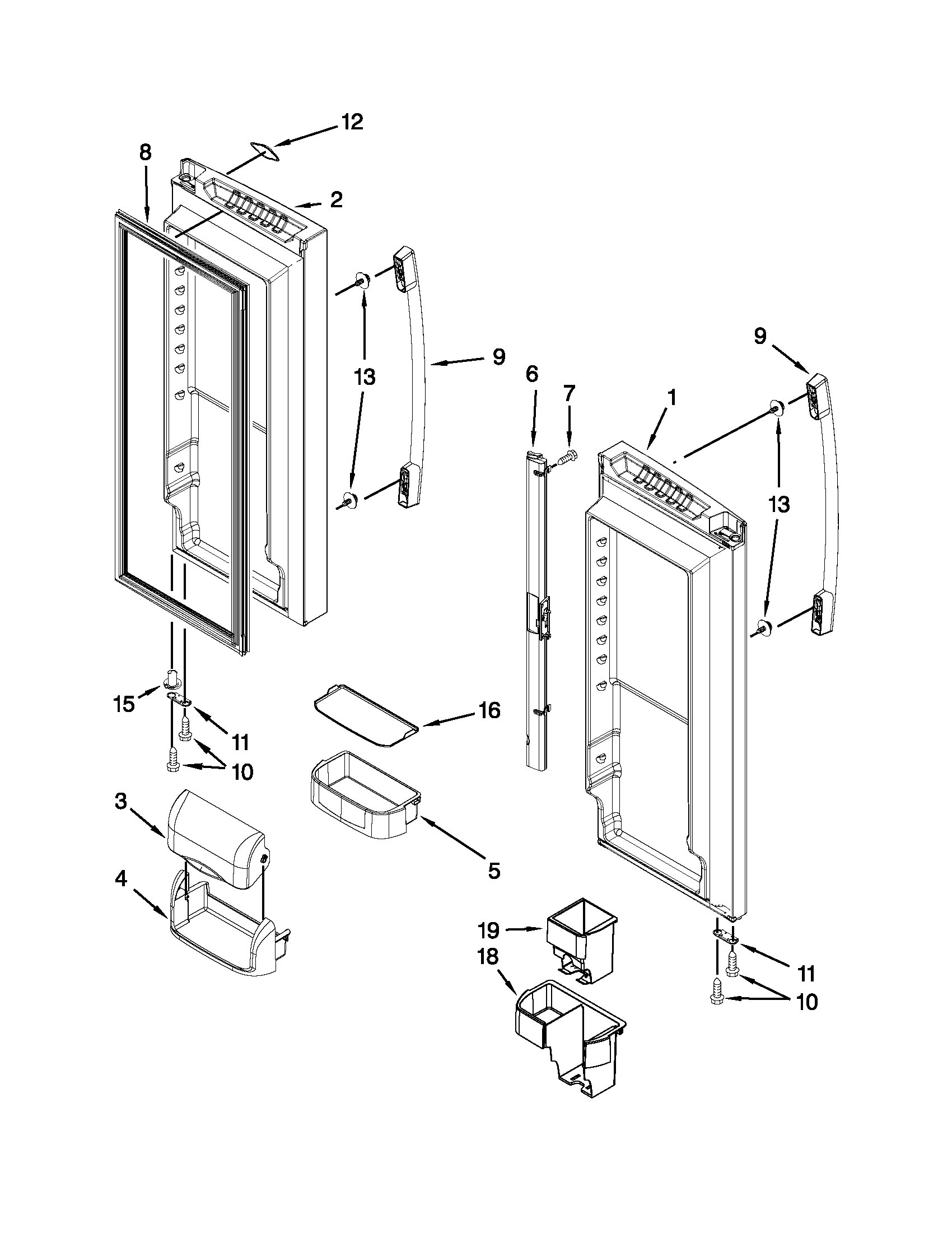 Refrigerator door
