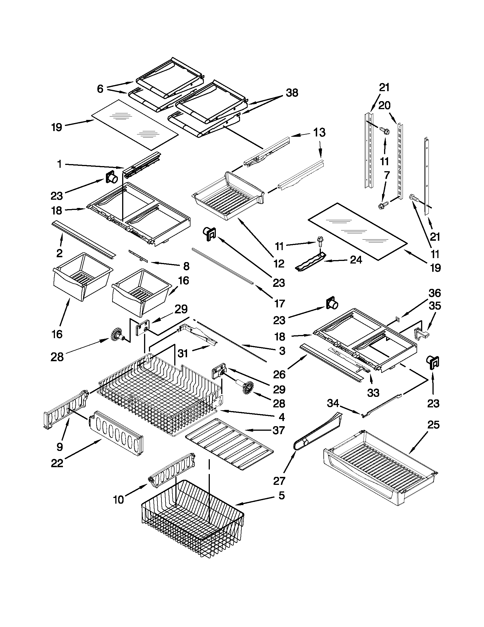 Shelf parts