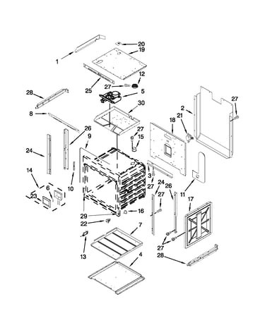 Upper oven parts