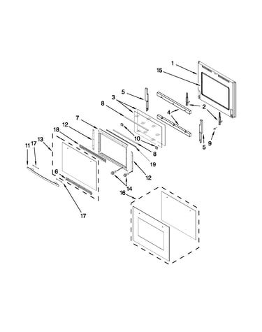Upper oven door