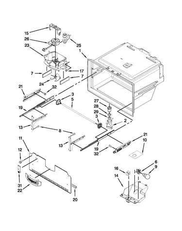 Freezer liner parts