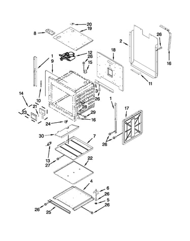 Lower oven parts
