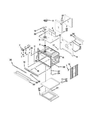 Upper oven parts