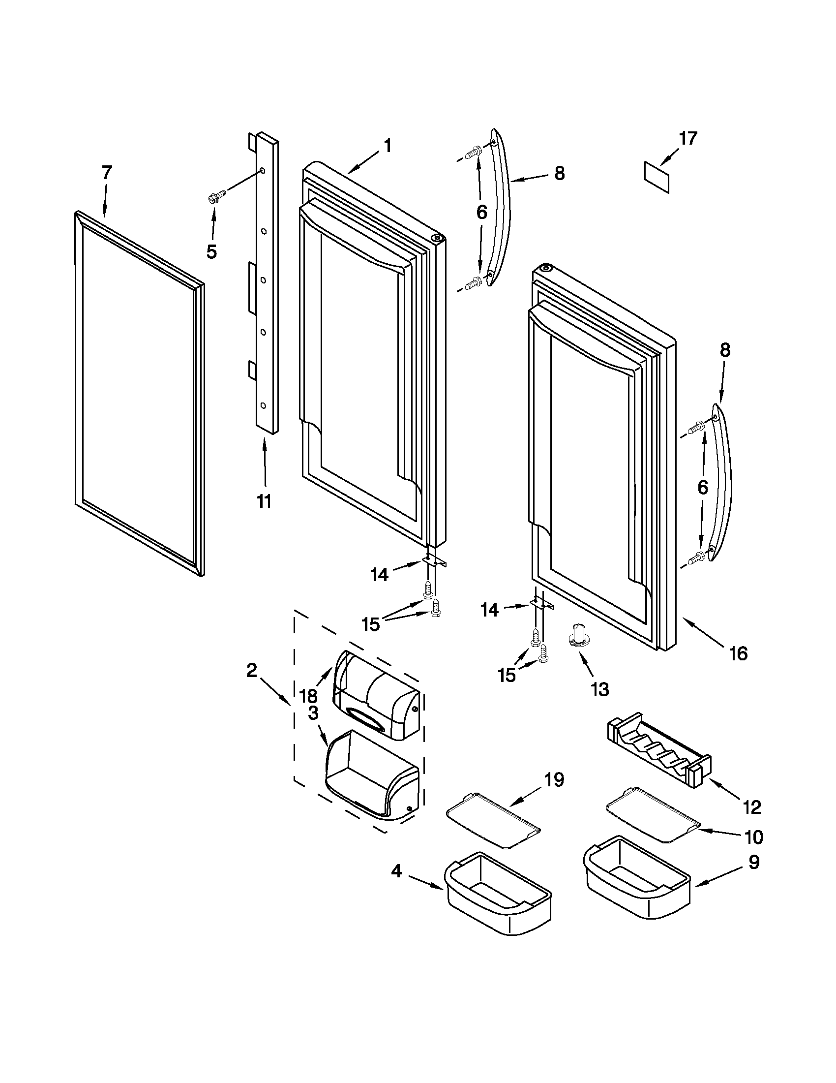 Refrigerator door