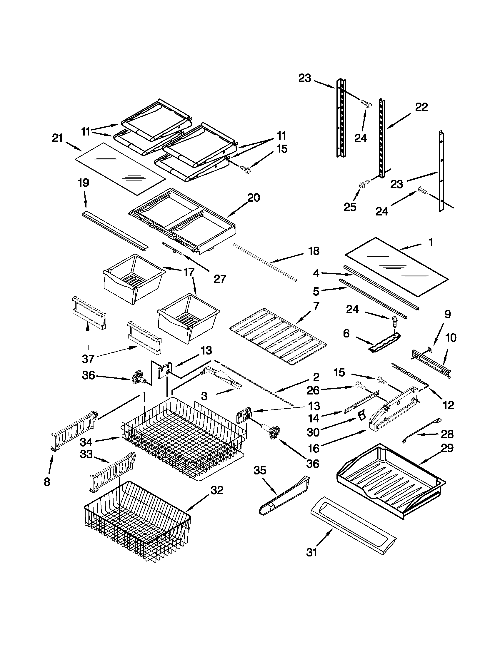 Shelf parts