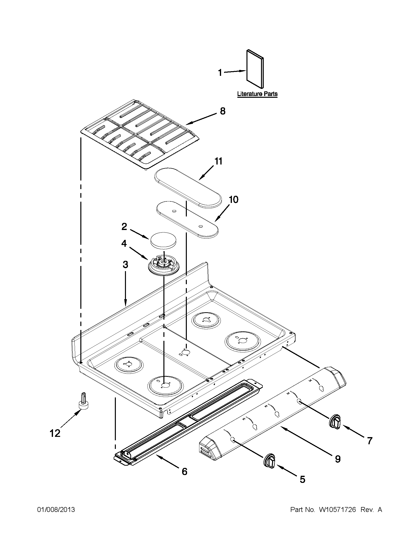 Cooktop parts
