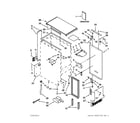 KitchenAid KUIC15PLXS3 cabinet liner and door parts diagram