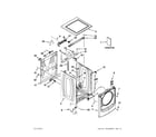 Maytag MHW6000AW0 top and cabinet parts diagram