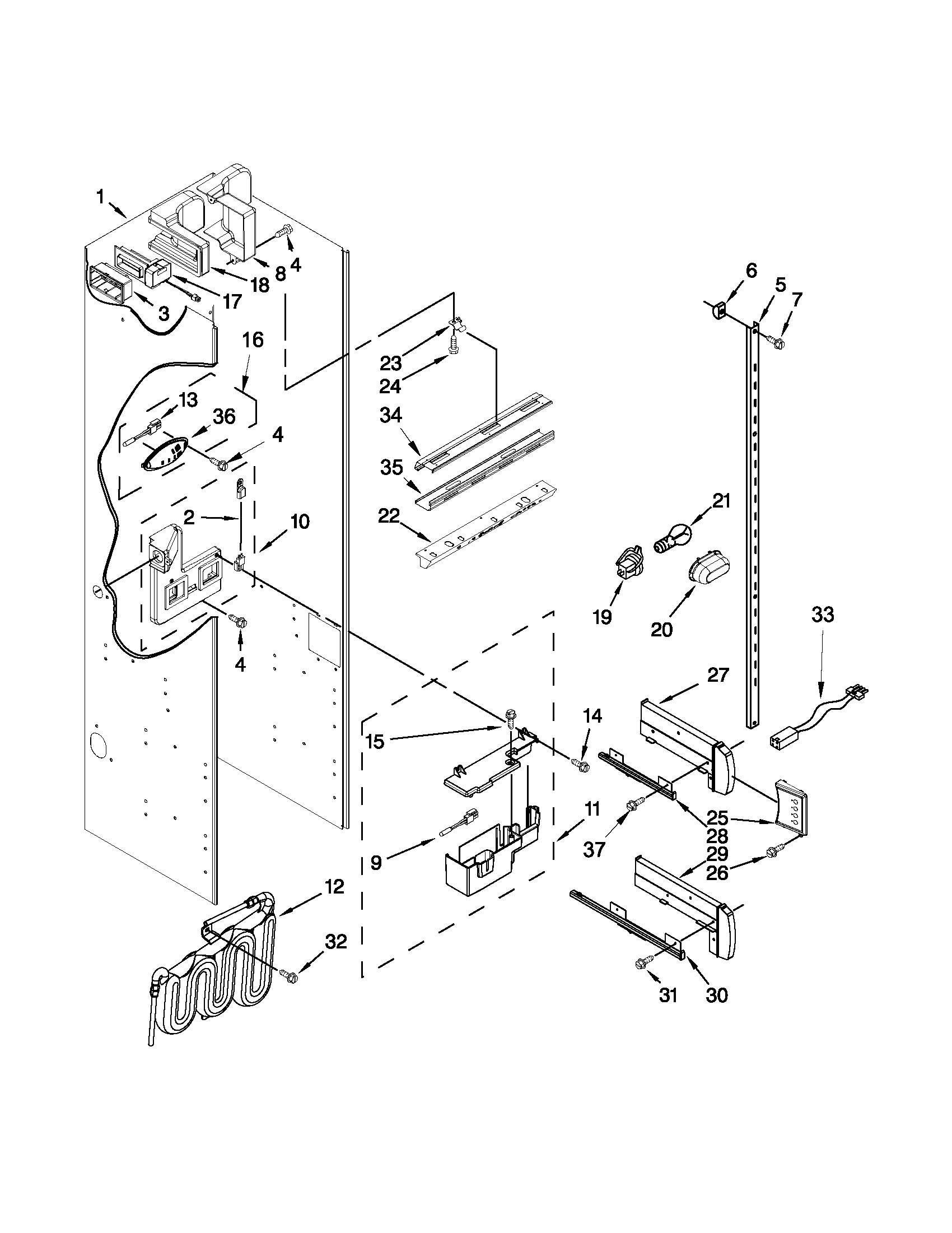 REFRIGERATOR LINER PARTS