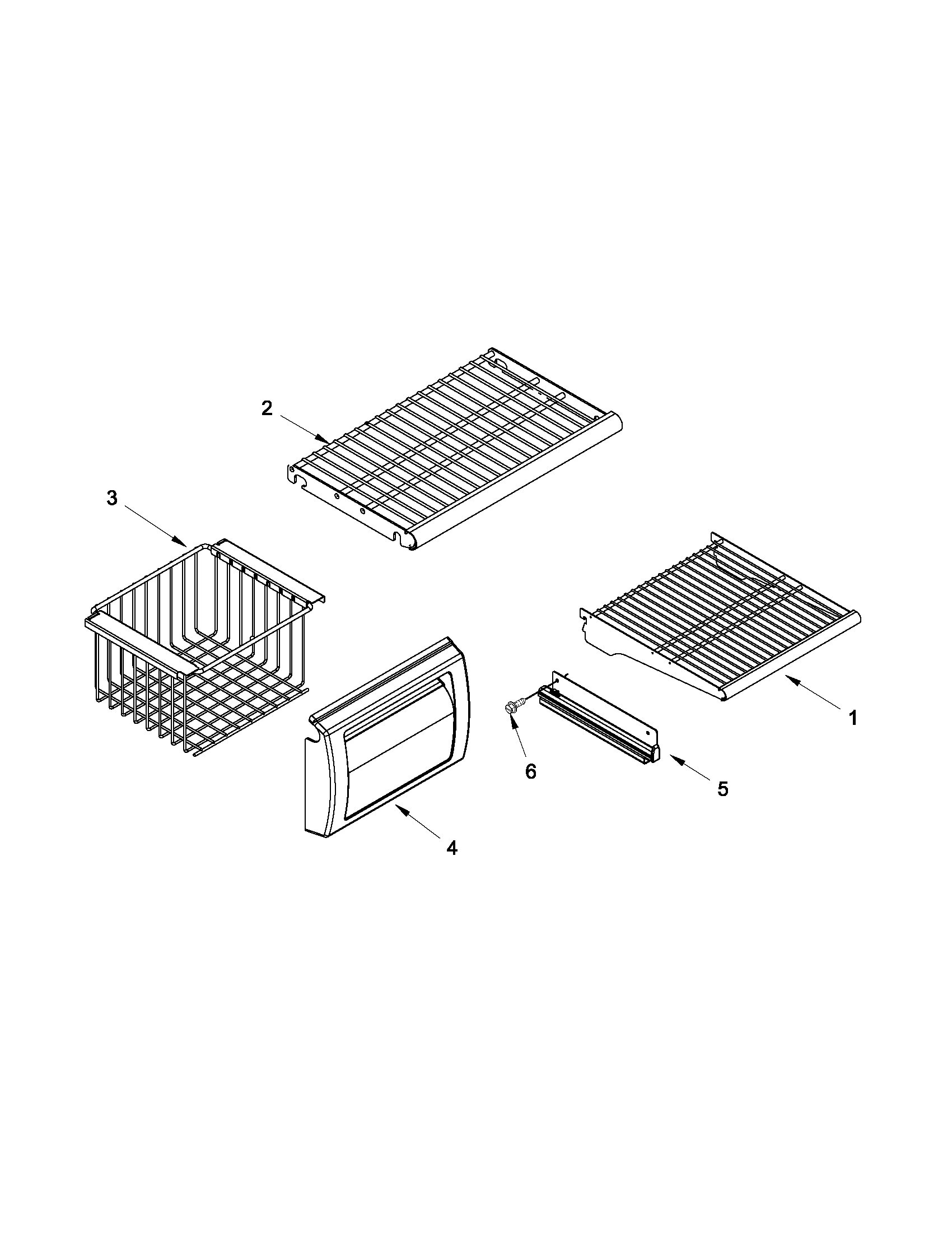 Freezer shelf parts