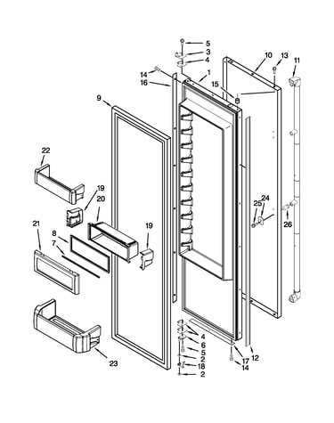 Refrigerator door parts