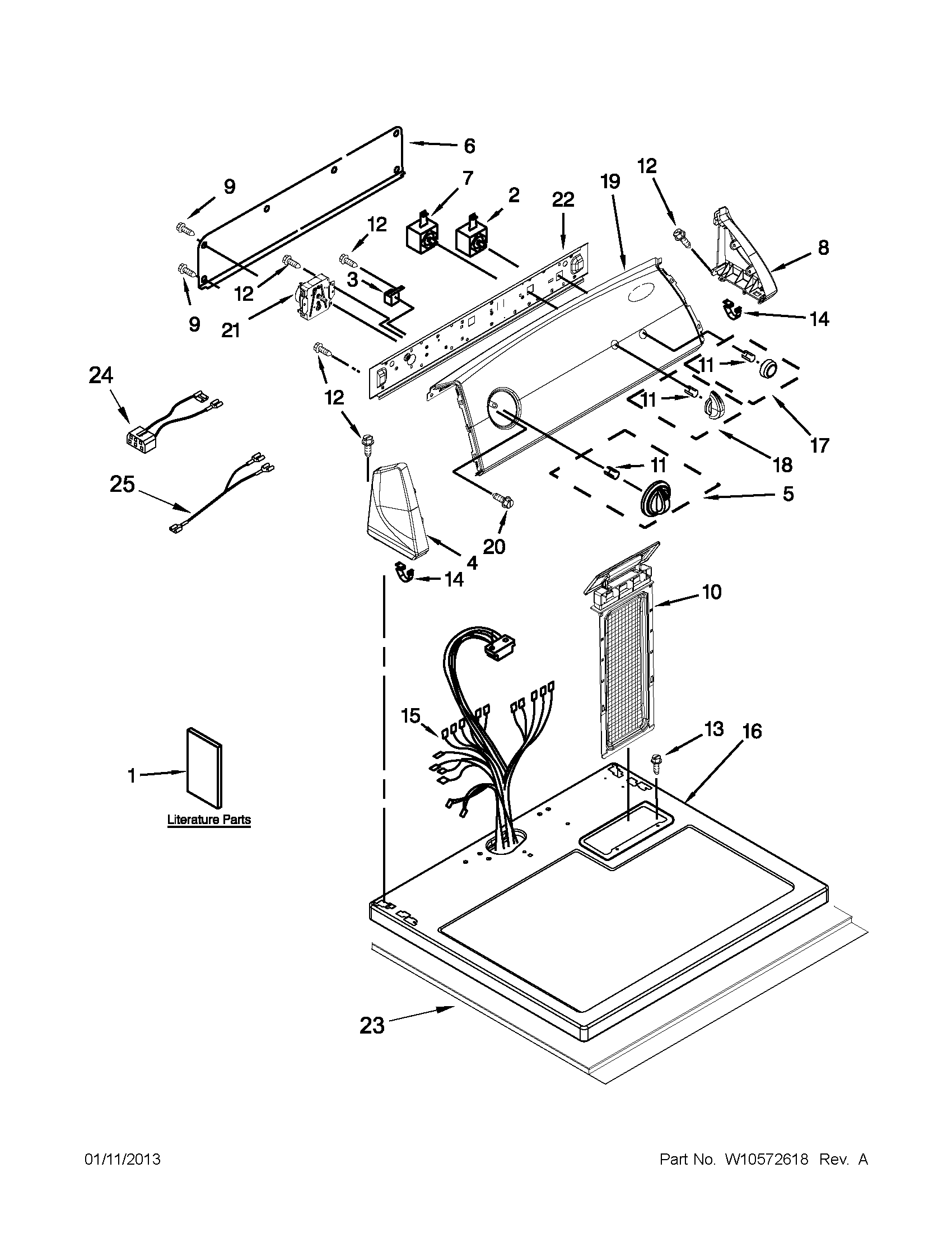 Top and console parts