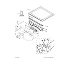 Whirlpool WED9151YW1 top and console parts diagram