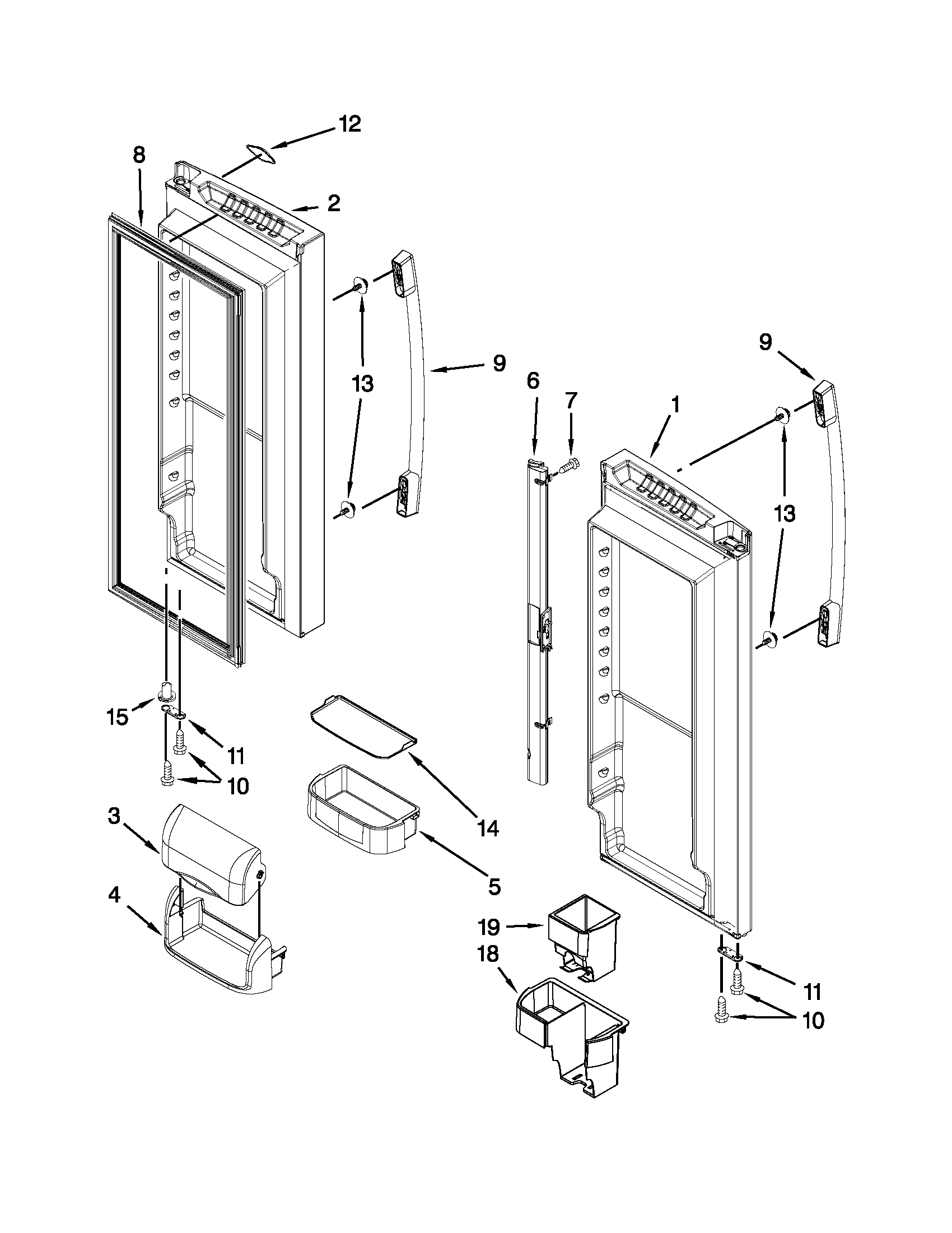 Refrigerator door