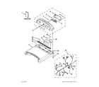 Whirlpool WED8800YW2 top and console parts diagram