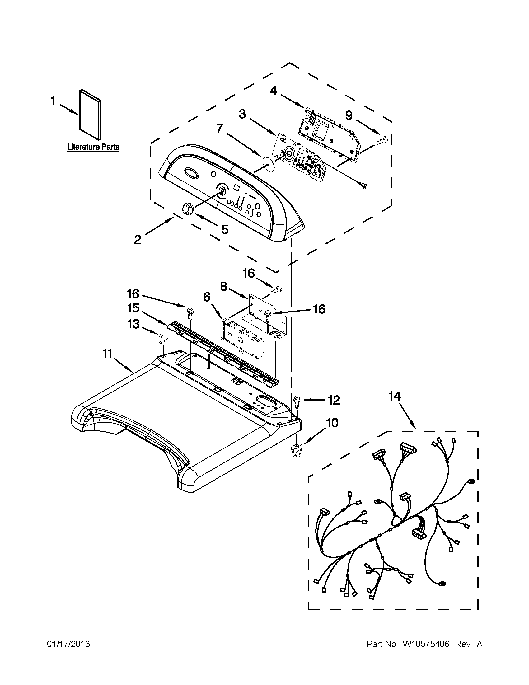 Top and console parts