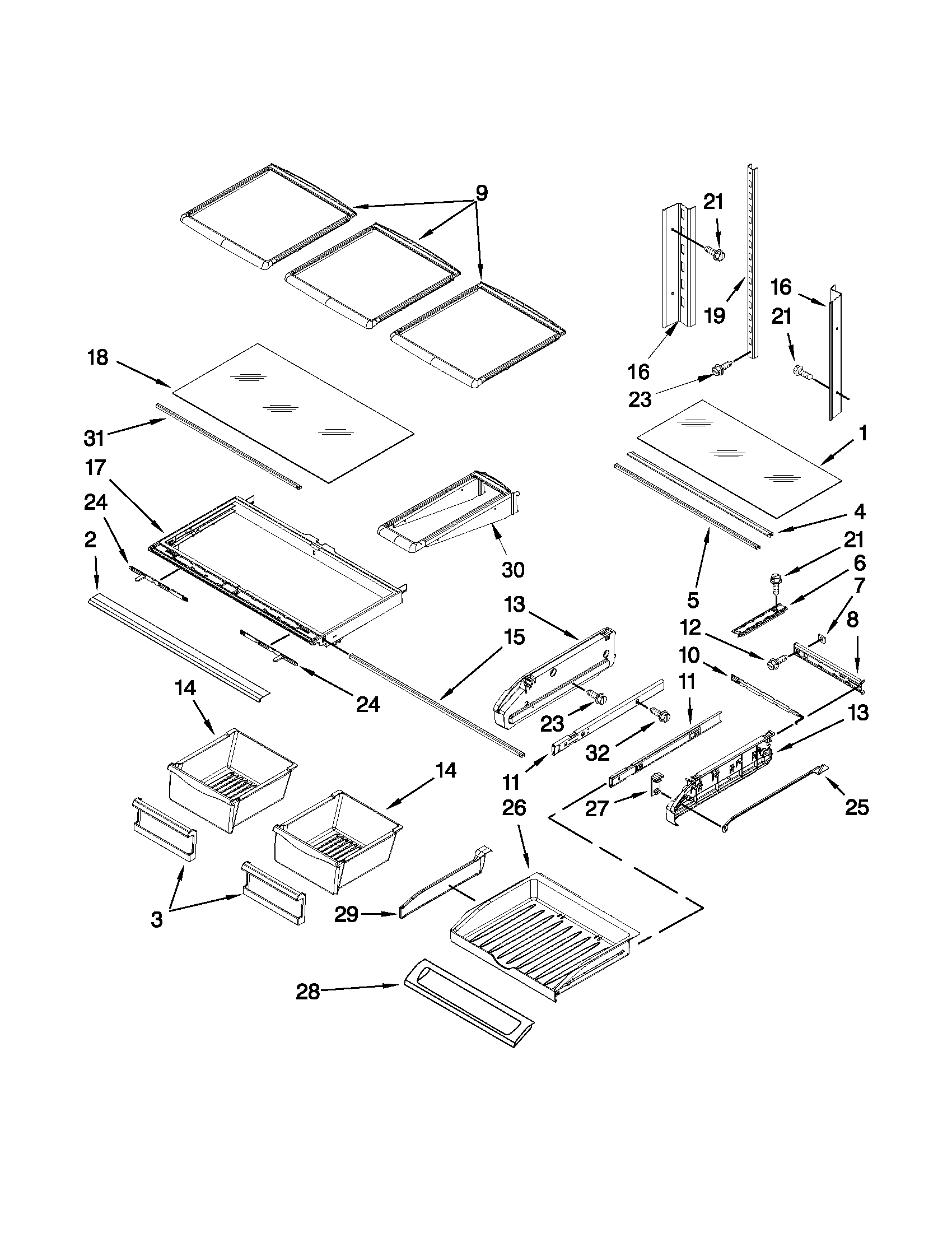 Shelf parts