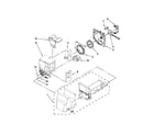 KitchenAid KFIS20XVBL8 motor and ice container parts diagram