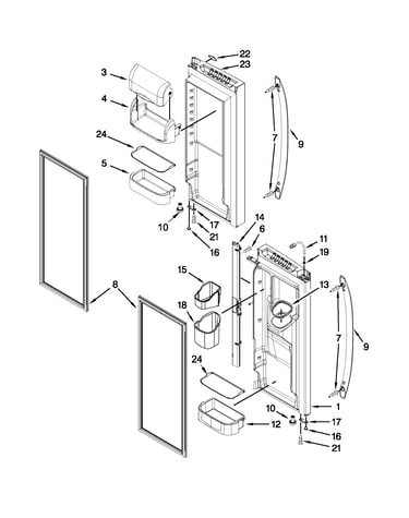 Refrigerator door parts