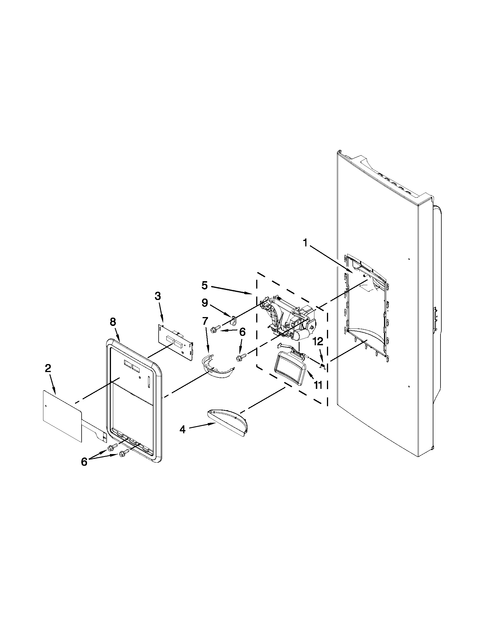 Dispenser front parts