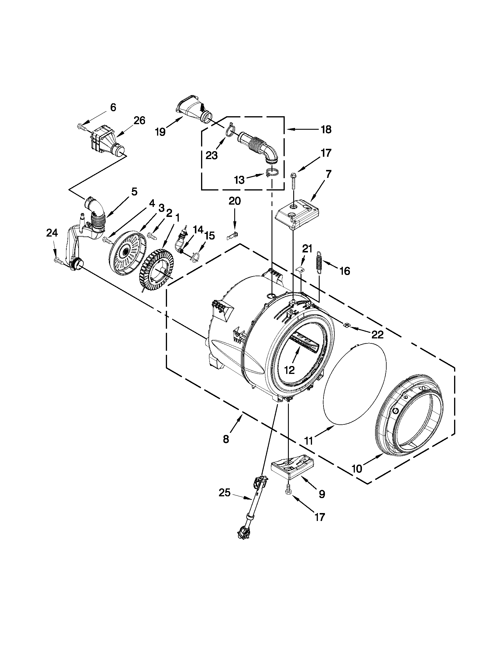 Tub and basket parts