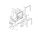 Jenn-Air JDB3650AWY4 tub and frame parts diagram