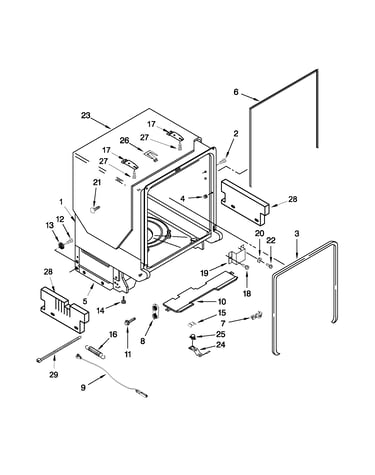 Tub and frame parts