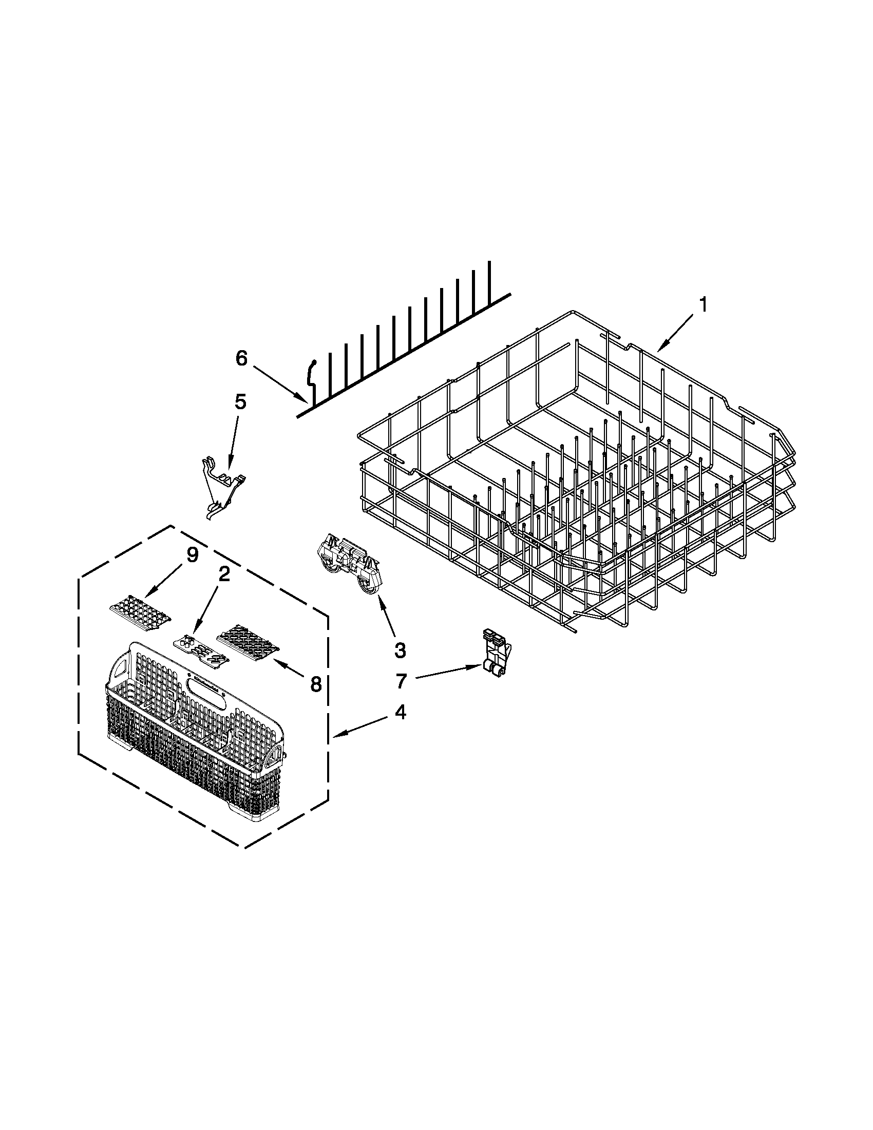 Lower rack parts