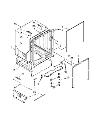 Tub and frame parts