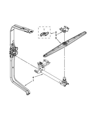 Upper wash and rinse parts