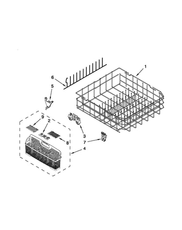Lower rack parts