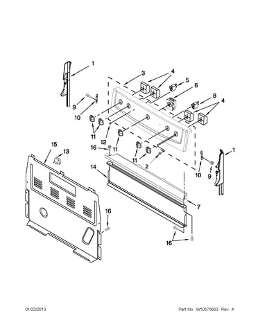 Control panel parts
