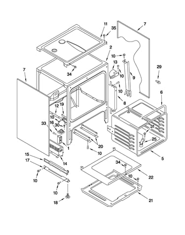 Oven chassis parts