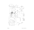 KitchenAid 4KFC3100WH2 motor and housing unit diagram