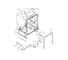 Whirlpool WDF530PLYB4 tub and frame parts diagram