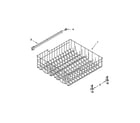 Whirlpool WDF530PLYW4 upper rack and track parts diagram