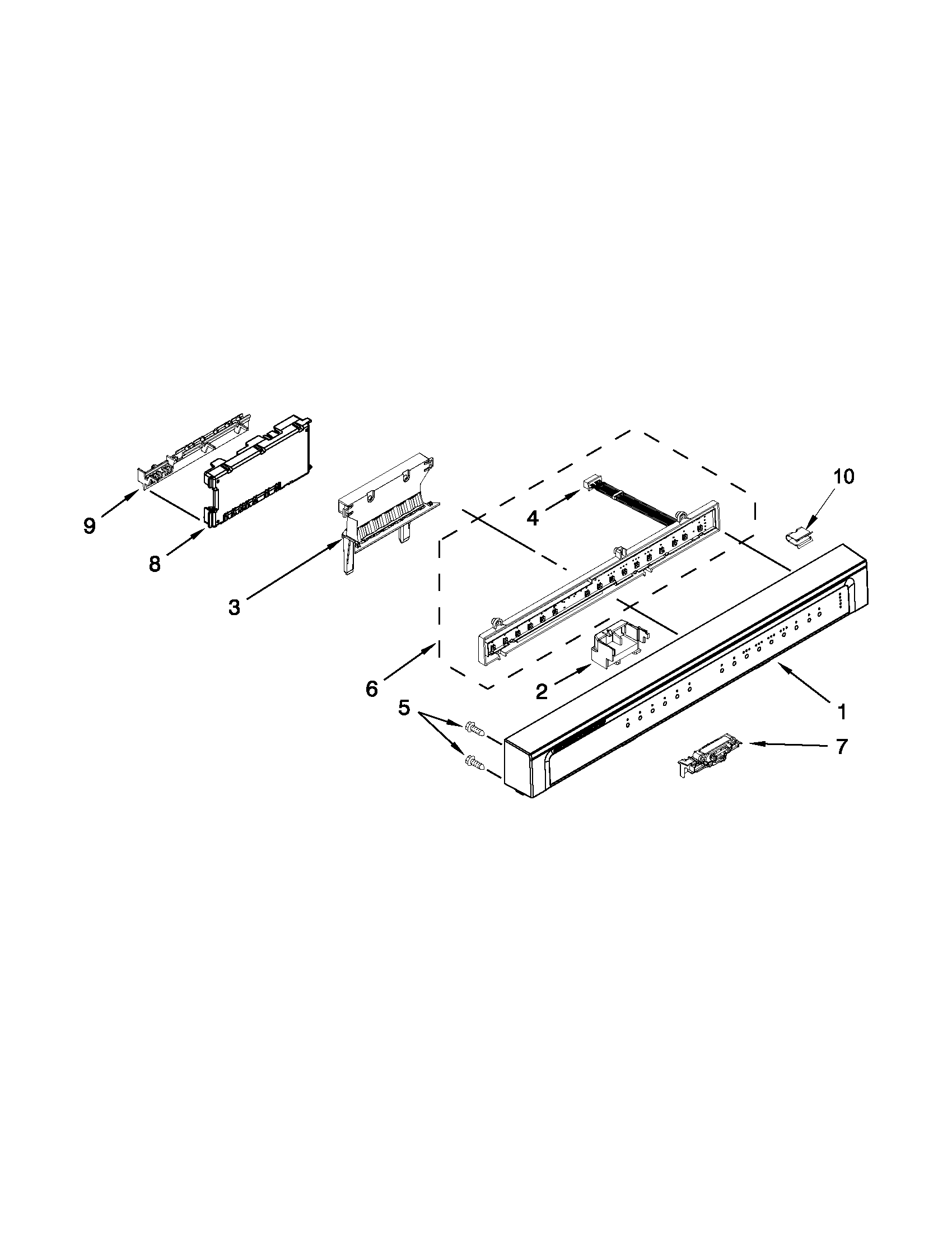 CONTROL PANEL AND LATCH PARTS