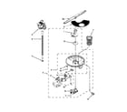 Whirlpool WDF730PAYB4 pump washarm and motor parts diagram