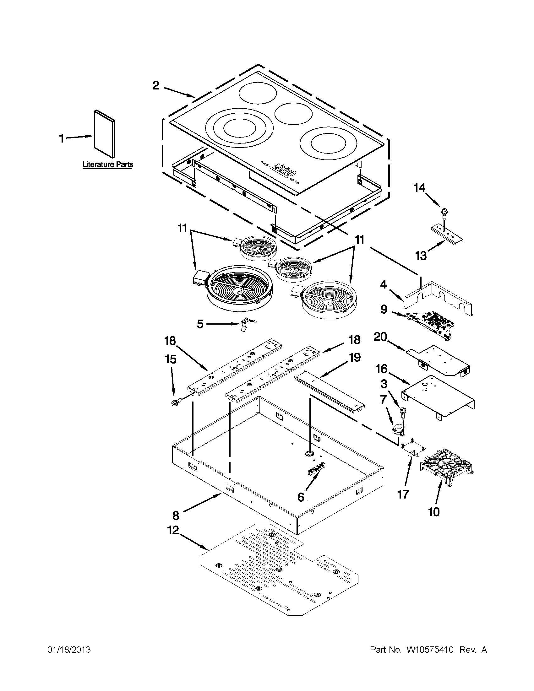 Cooktop parts